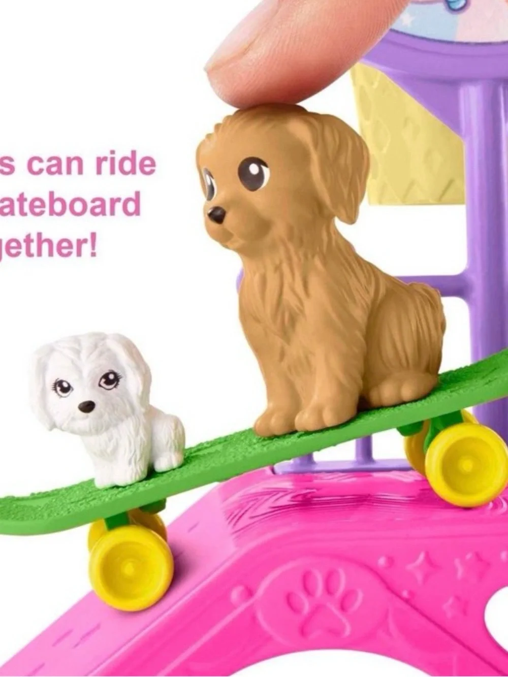 Barbie Chelsea Doll and Accessories Skatepark Playset with 2 Puppies and 15+ pc
